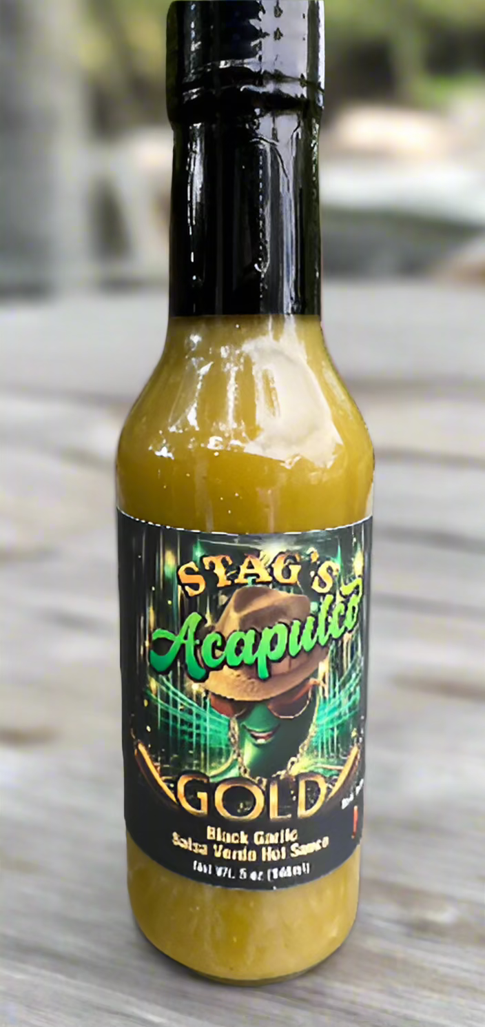 STAG's Acapulco Gold Black Garlic Salsa Verde Hot Sauce 5oz