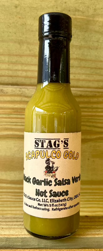 STAG's Acapulco Gold Black Garlic Salsa Verde Hot Sauce 5oz